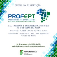 SETEMBRO AMARELO – Pesquisa de mestrado do IFRR apresenta estudo sobre prevenção e enfrentamento ao suicídio