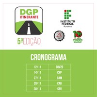 DGP Itinerante começa na próxima segunda-feira, dia 12