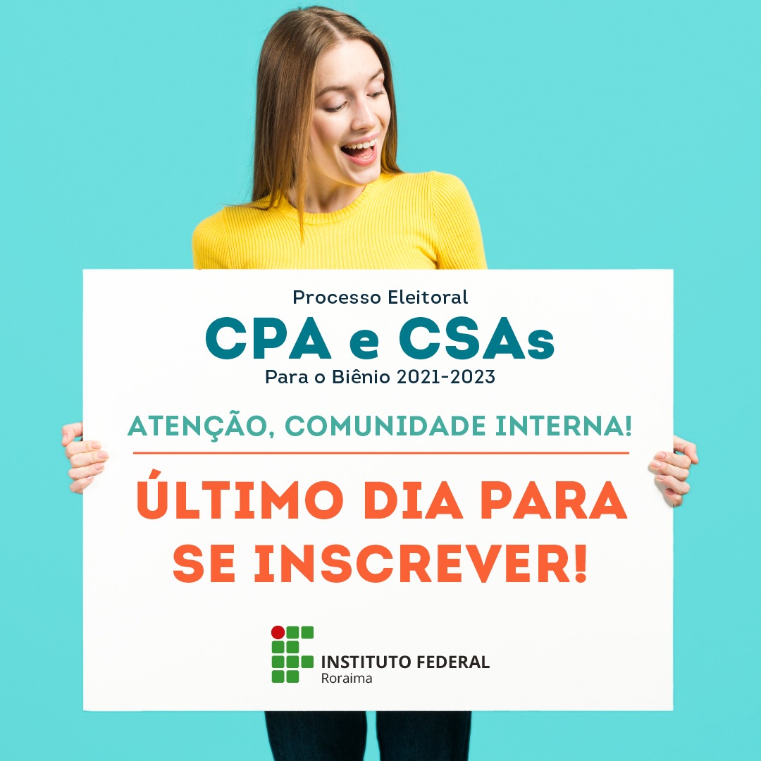 Último dia de inscrições para Comissões Setoriais de Avaliação do IFRR