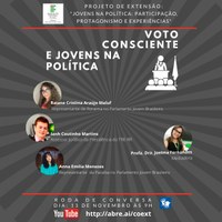 CIDADANIA – Roda de conversa virtual vai falar sobre voto consciente e jovens na política